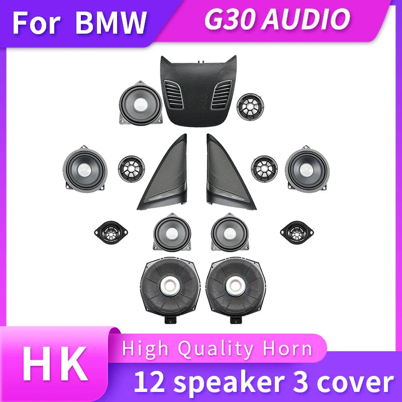 Car Speaker For BMW G30 G31 Plug and Play Cent Speaker Door Loudspeaker seat Subwoofer Upgrade Horn HK Cover Power DSP Amplifier