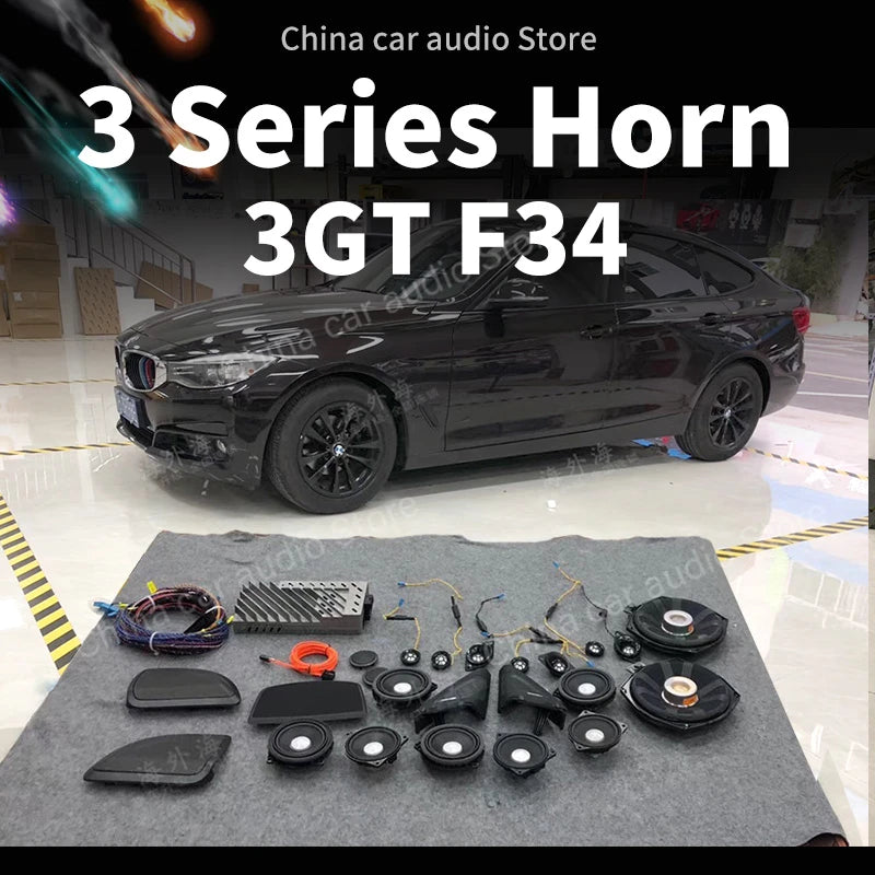 Car For BMW F34 GT 3 Series Original Horn loudspeaker Audio Cover Power Amplifier Bass Tweeter Midrange Speakers Subwoofer Kit