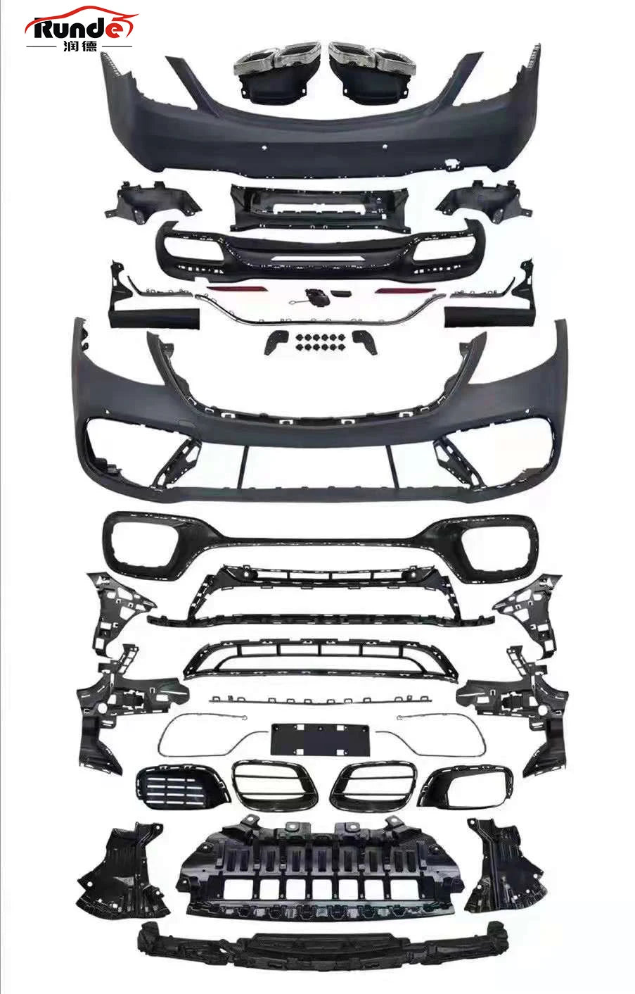 Runde Car Modification W222 Update to Barbu B700 Style Body Kits for Mercedes S-class W222 S320 S350 S400 S63 S65 Body Kit