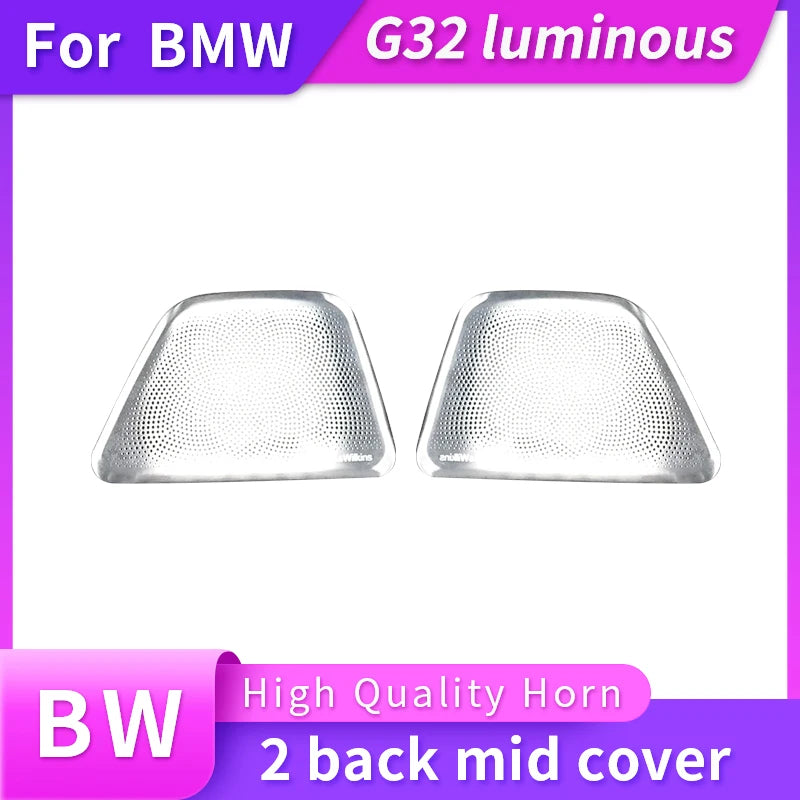 Car LED For BMW 6GT G32 Speaker Front Rear Door Glow Tweeter Luminous Night Lighting Trim Subwoofer Audio Speakers Horn Cover