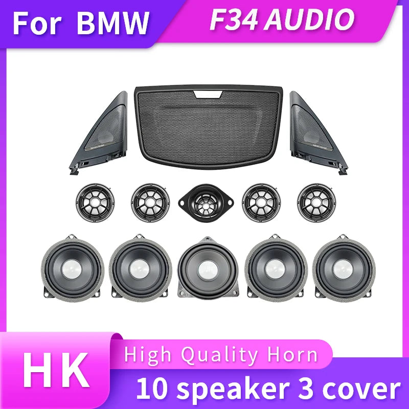 Car For BMW F34 3GT 3 Series Speaker Front Door Tweeter Music Modification Sticker Decoration Original Upgrade Cover Loudspeaker