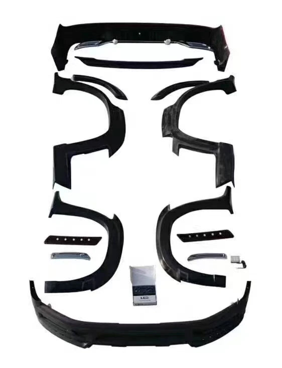 Runde Simple Installation for Toyota Land Cruiser Upgrade Wald Style Front Bumper Assembly Wheel Eyebrows PP Material Body Kit
