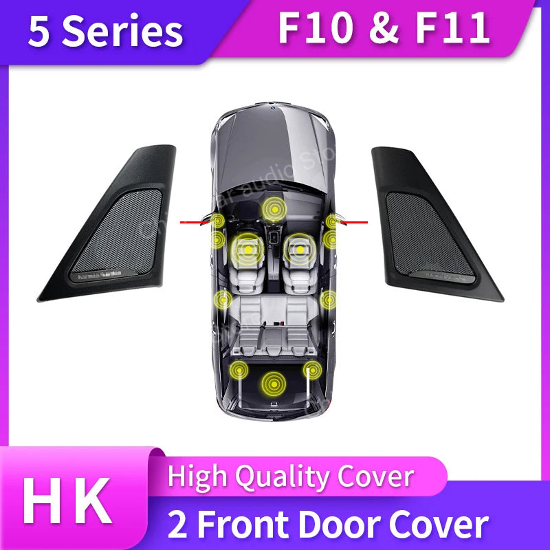 Car Front Door Tweeter Cover for BMW F10 F11 5 Series Trumpet Head Treble Audio Horn Frame Decoration Trim Speakers Loudspeaker