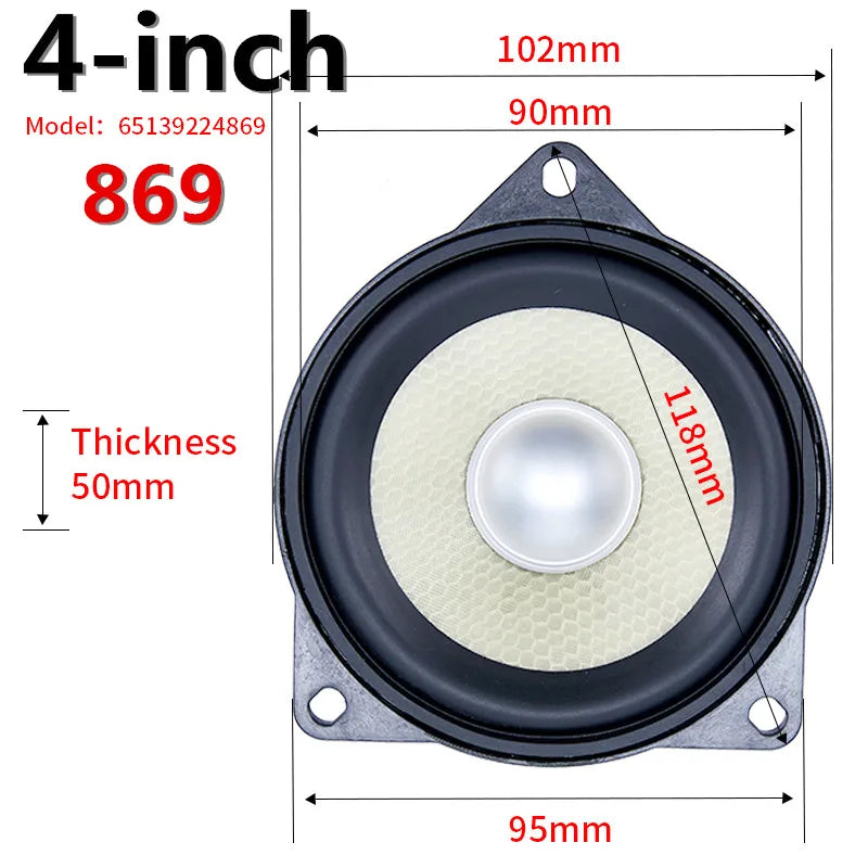 4 Inch For BMW F52 F23 F30 F31 F34 F80 F32 F33 F36 F82 F83 F10 F11 F90 F07 F06 F12 F13 F12 F13 F01 F02 F03 F92 F93 Loudspeakers