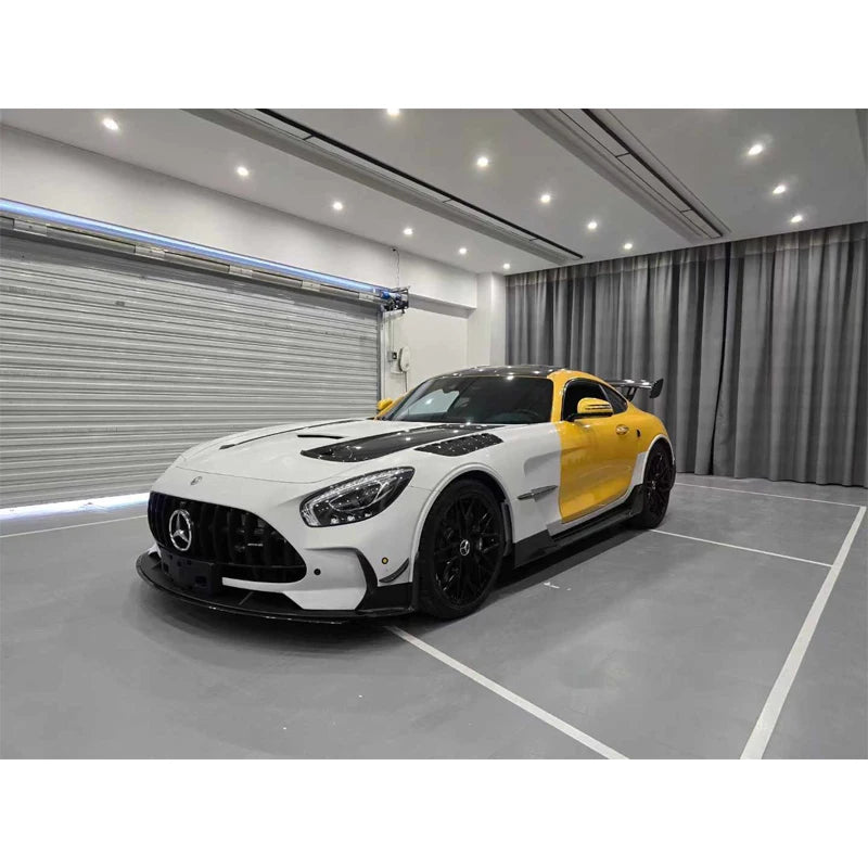 Runde PP+Dry Carbon Fiber Material Auto Parts for Mercedes-Benz AMG GTS Upgrade Black Series Body Kit Car Bumper Hood Spoiler
