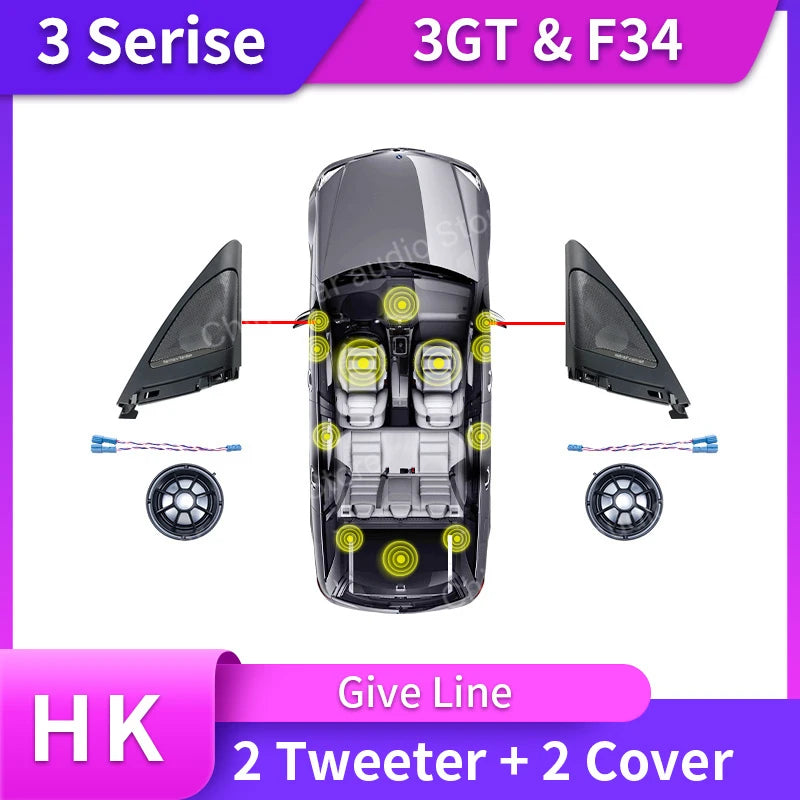 Car For BMW F34 GT 3 Series Original Horn loudspeaker Audio Cover Power Amplifier Bass Tweeter Midrange Speakers Subwoofer Kit