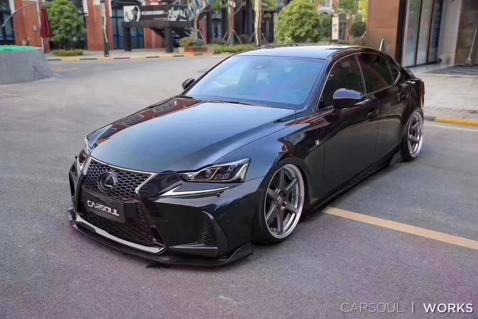 Runde Suitable for 17-20 Lexus IS250 200T Is300 Is350 Modified F SPORT Front Bumper Grille Sports Version Front Bumper Surround