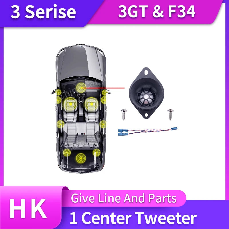Car For BMW F34 GT 3 Series Original Horn loudspeaker Audio Cover Power Amplifier Bass Tweeter Midrange Speakers Subwoofer Kit