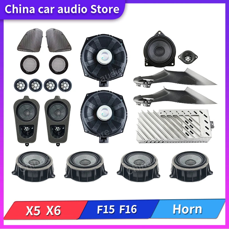 Tweeter Midrange Speaker Subwoofer For BMW X5 F15 X5 F16 Series High Quality loudspeaker Audio Horn Cover Power Amplifier Bass