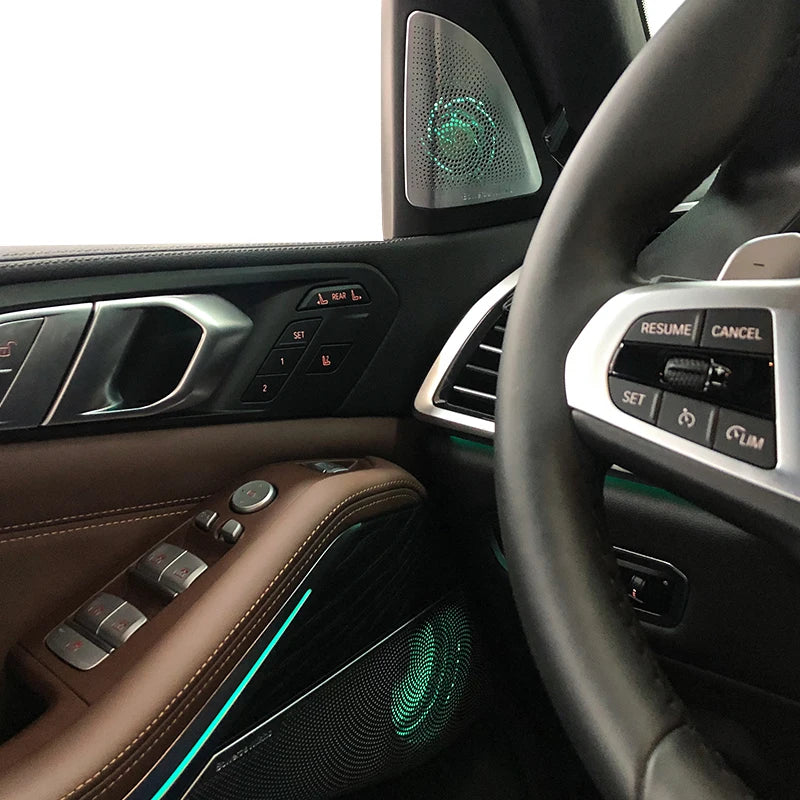 LED Light for Front and Rear Door, Glow Tweeter Cover, Luminous Night Lighting, Trim Speaker, Audio BMW G05, X5, G07, X7 Series