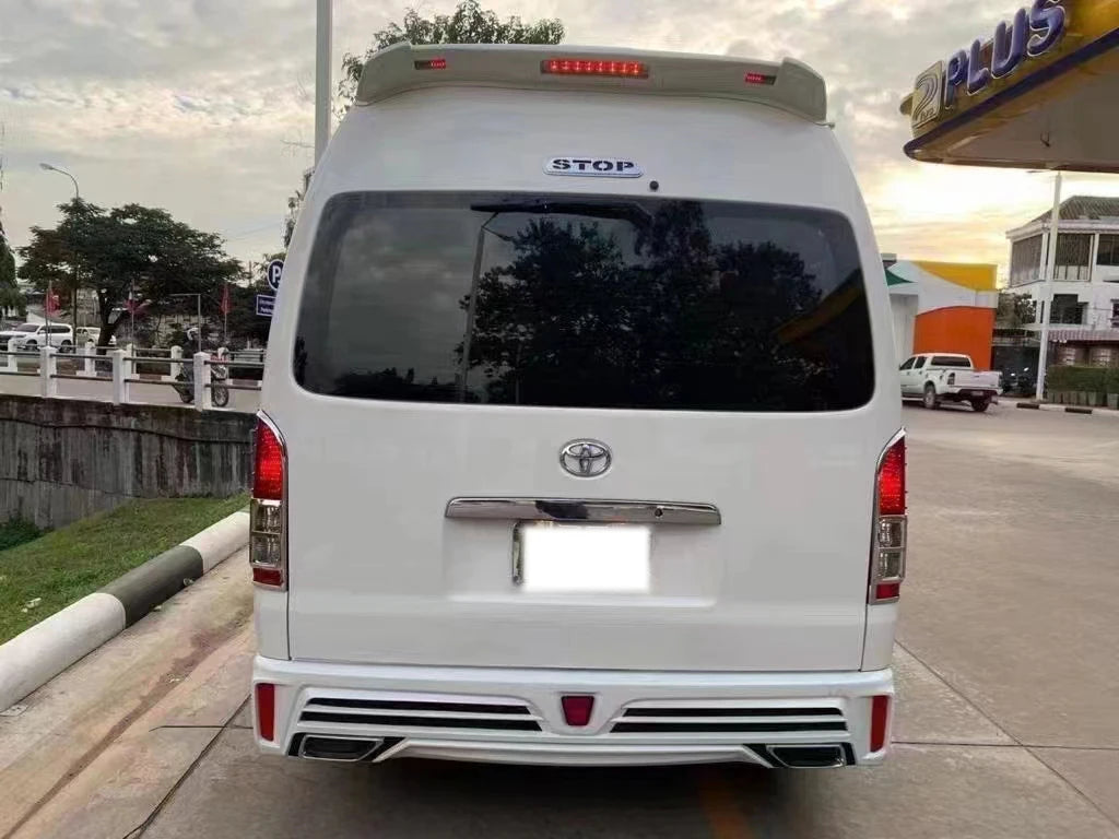 Runde PP Material Body Kit for 2012-2018 Toyota Hiace Upgrade Mona Lisa Style Front Bumper Rear Bumper Grille Perfect Fitment