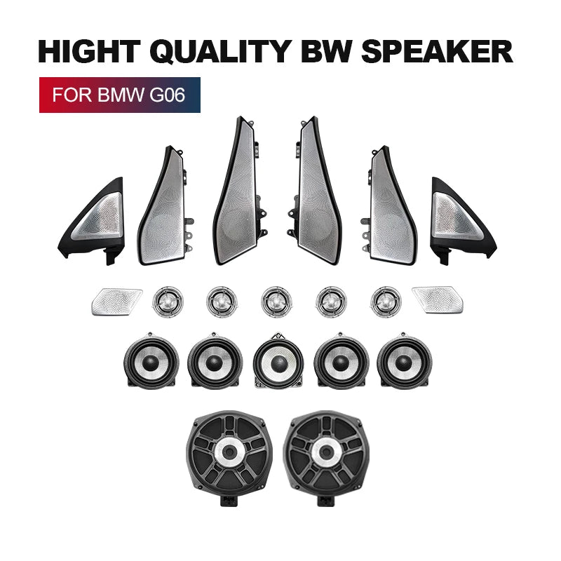 Speakers Horn Cover Car LED For BMW X6 G06 Speaker Front Rear Door Glow Tweeter Luminous Night Lighting Trim Subwoofer Audio