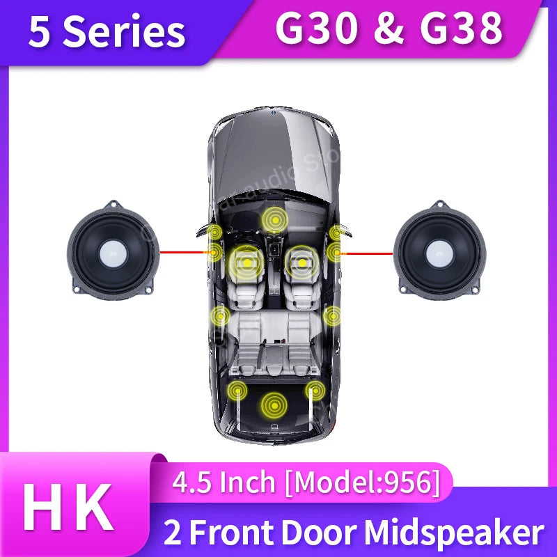Car Tweeter Midrange Speakers Subwoofer For BMW G30 530i 5 Series High Quality loudspeaker Audio Cover Power Amplifier Bass kit