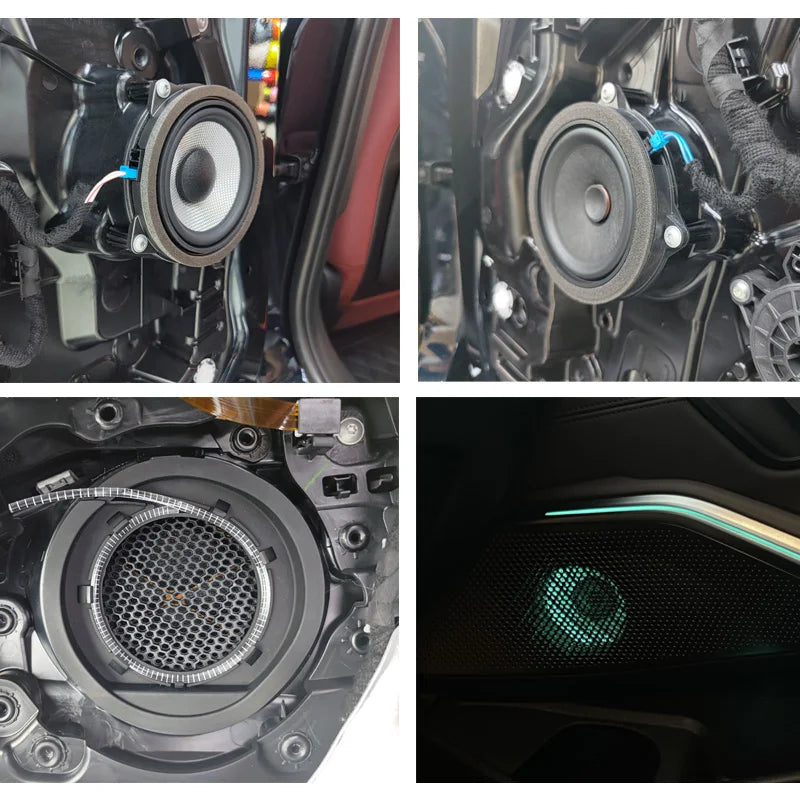 Car LED Speaker For BMW G20 3 Series Front Door Glow Tweeter Mid Luminous Night Light Trim Audio Speakers Horn Cover Accessories