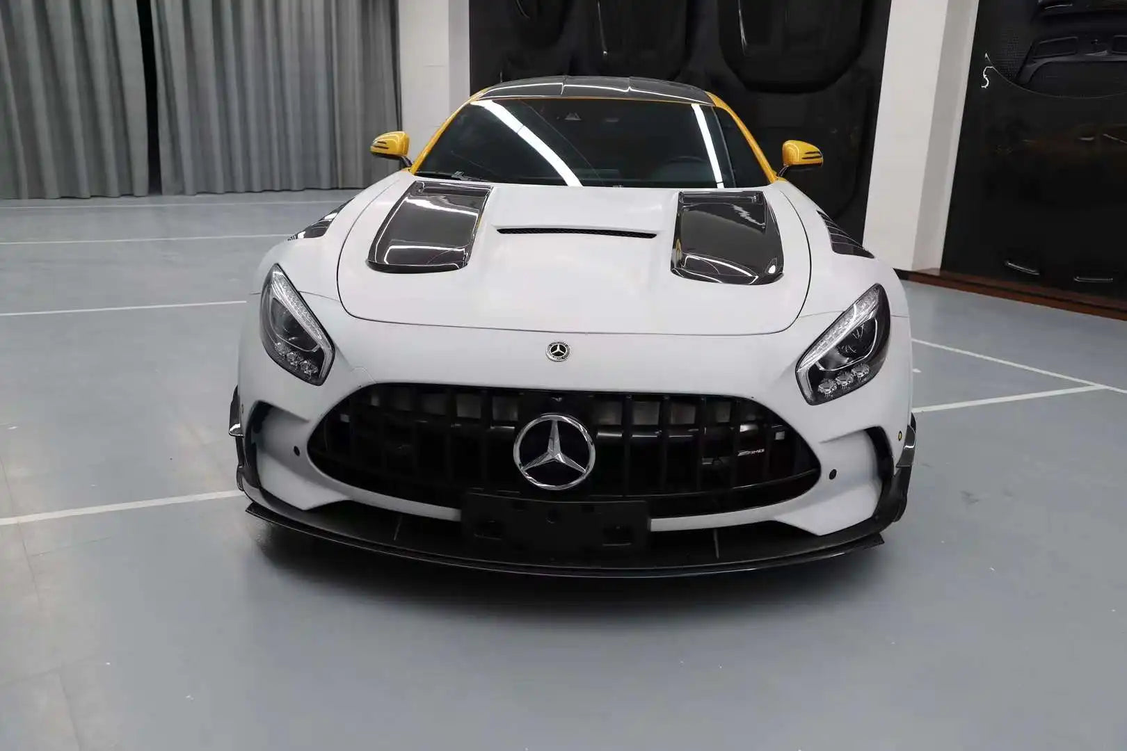 Runde PP+Dry Carbon Fiber Material Auto Parts for Mercedes-Benz AMG GTS Upgrade Black Series Body Kit Car Bumper Hood Spoiler