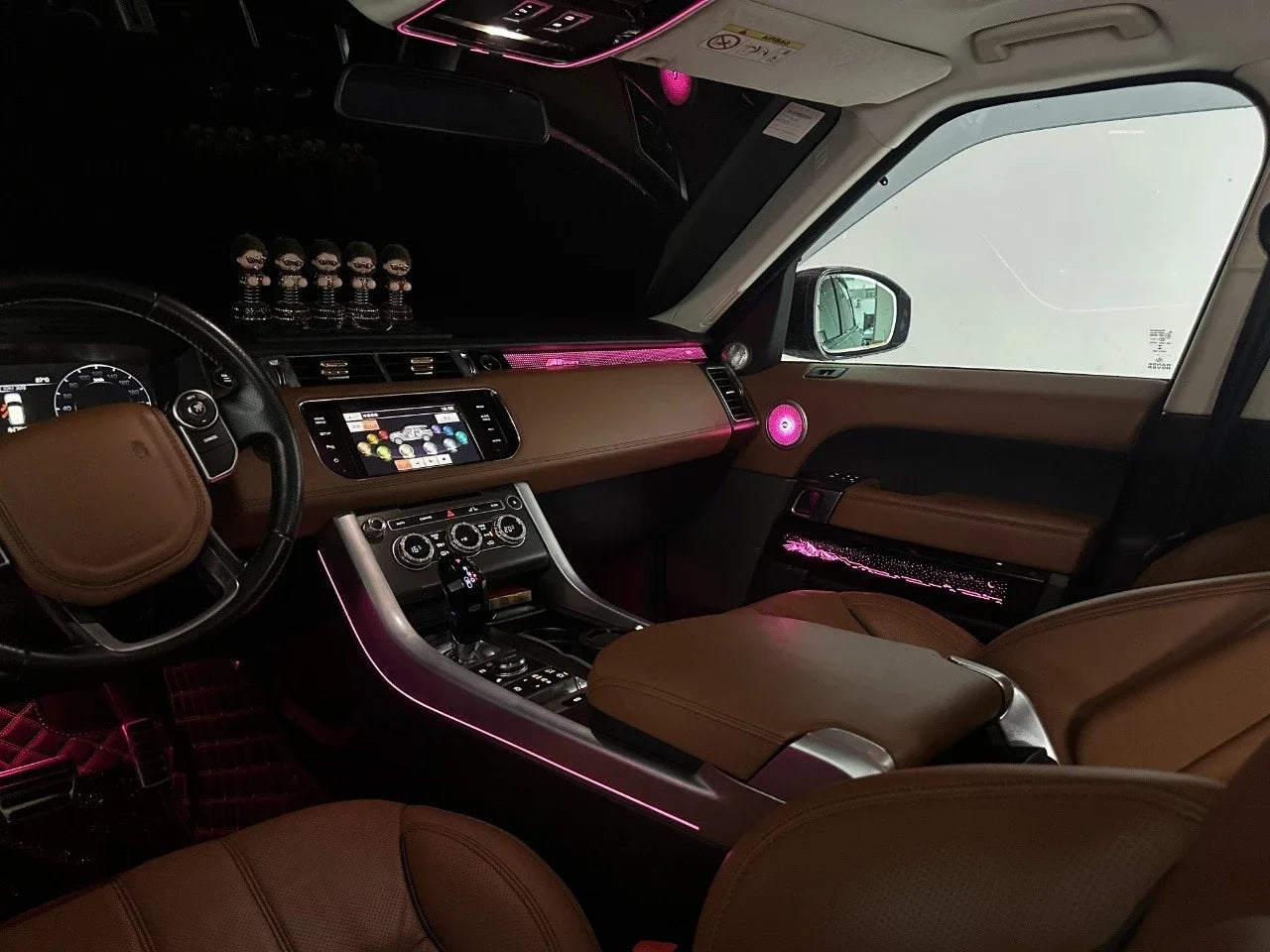 64 Color Car Interior Ambient Lighting for Land Rover Vogue Sport 2014-2017 Auto LED Lights Kit for Decoration Upgrade