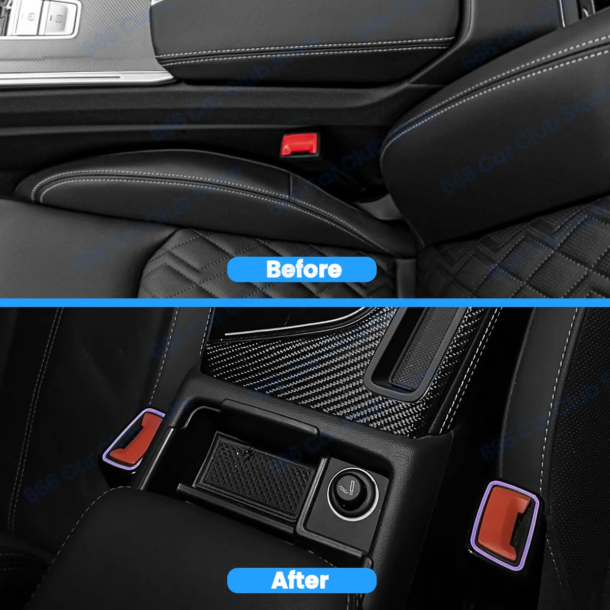 30 Colors LED Safety Buckle Seat Belt Ambient Light For Audi A4 A5 RS4 RS5 B9 A6 A7 C8 Q5 2020-2024 Decorative lights