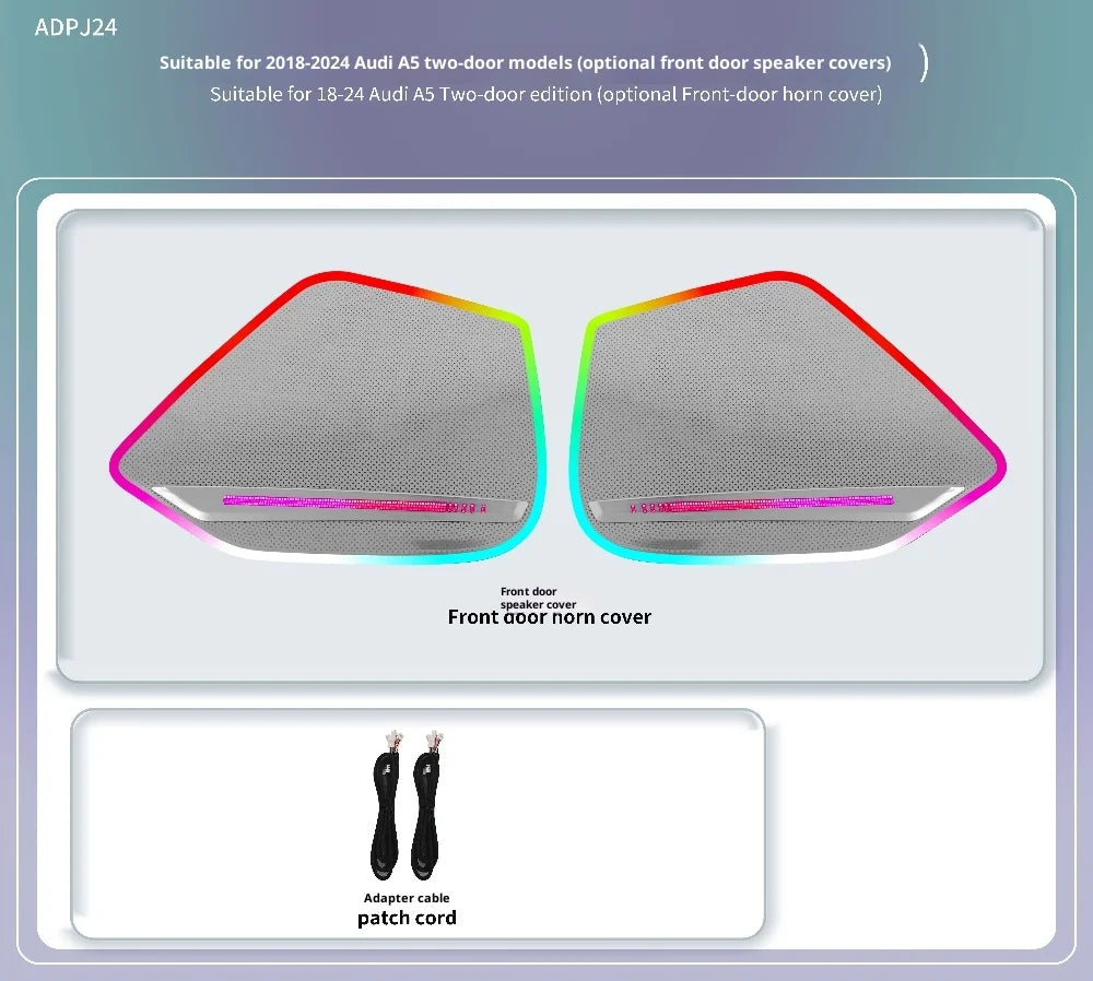 Ambient Light For Audi A5/S5(2 doors) 2017-2025 environmental Backlight Atmosphere Lamp Kit Symphony 256 Colors  APP MMI Control