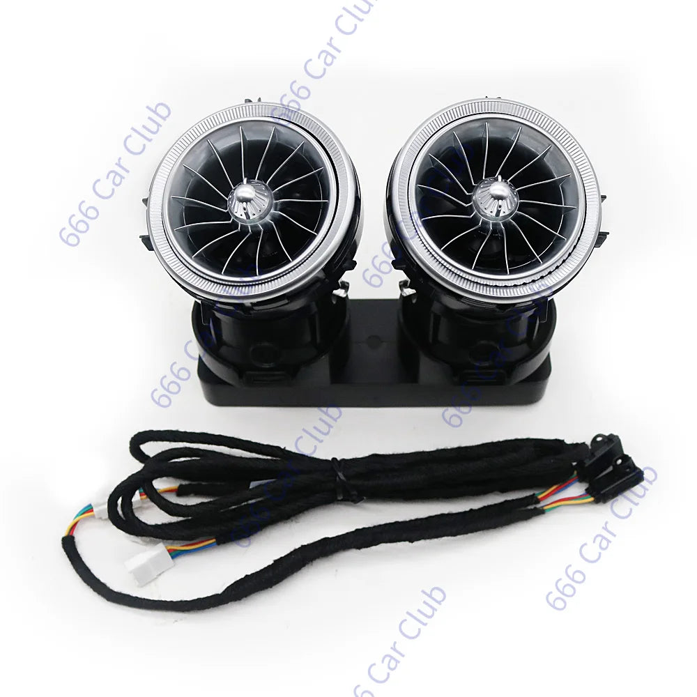 12/64 Colours LED Air Vents For Kia Stinger Car RGB Ambient Light Turbine Shape Air Outlet Nozzle Interior Decorative Lamp Refit