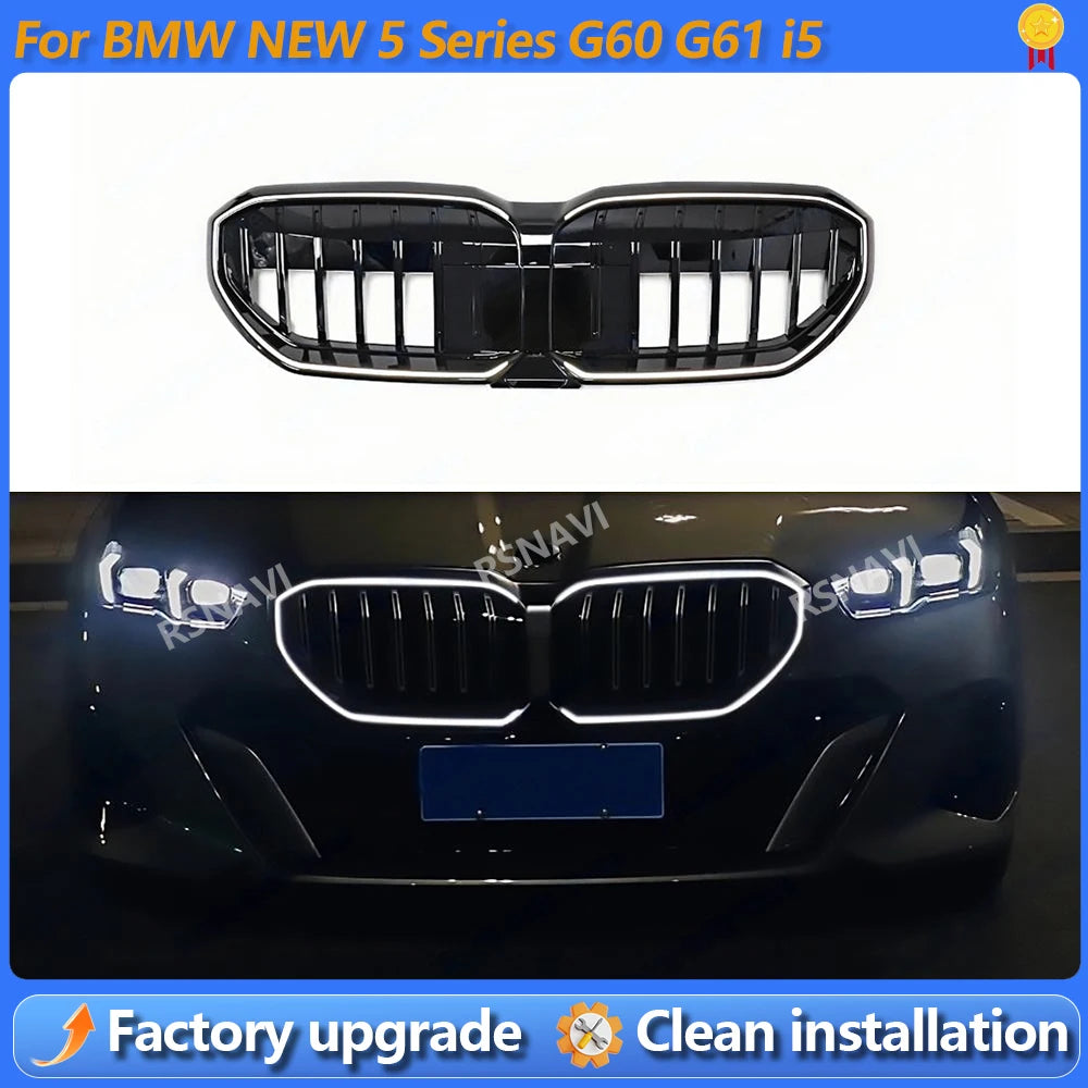 LED Light Grille For BMW New 5 Series G60 G61 i5 Style Kidney Grille Front Grill Grid M Sport Illuminated With Lamp Auto Parts