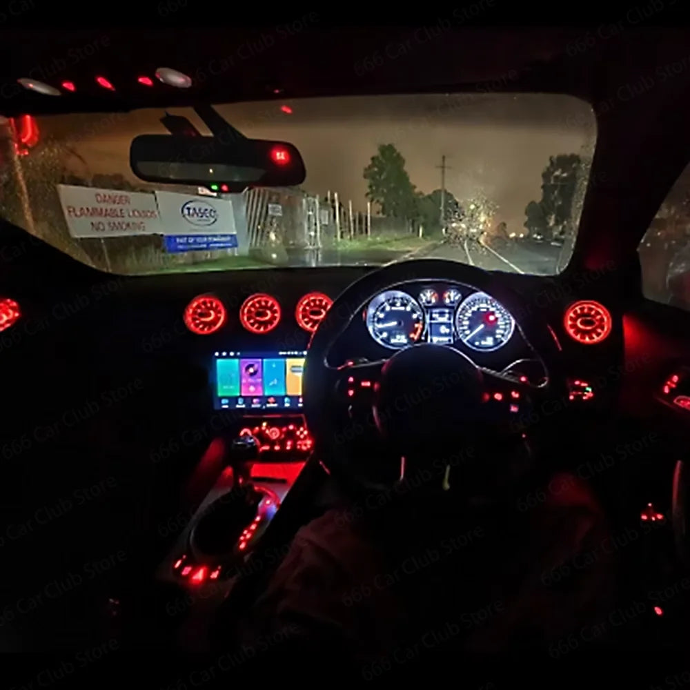 LED Air Vents For Audi TT 2007-2014 With APP Control 256 Colours Customizable Interior Car Vents