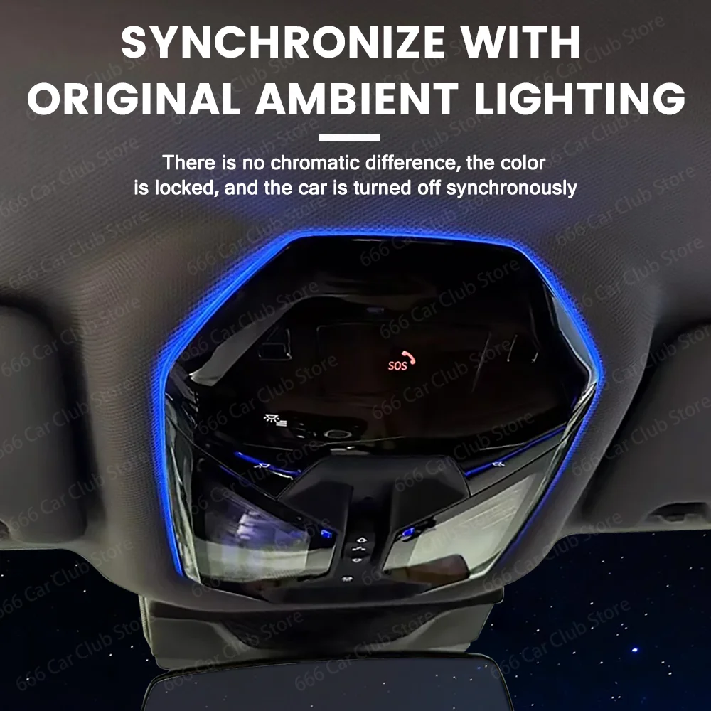11 Color Ceiling Reading Ambient Light For BMW New 5 Series G60 i5 LED Ambient Light Automotive Interior Supplies