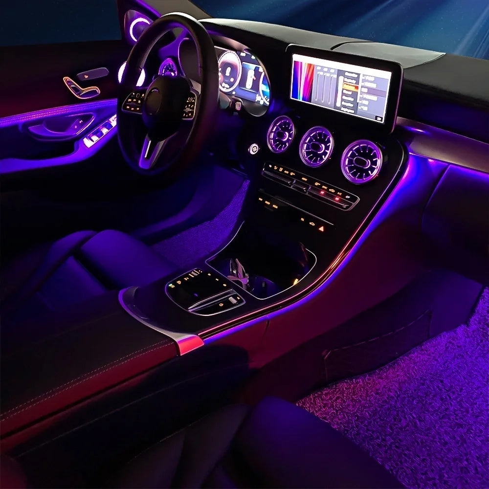 64 Colour LED Ambient Light For Mercedes Benz W205 X253 GLC Class C43 C63 Coupe Car Air Vent Turbine Nozzle Seat Decorative Lamp