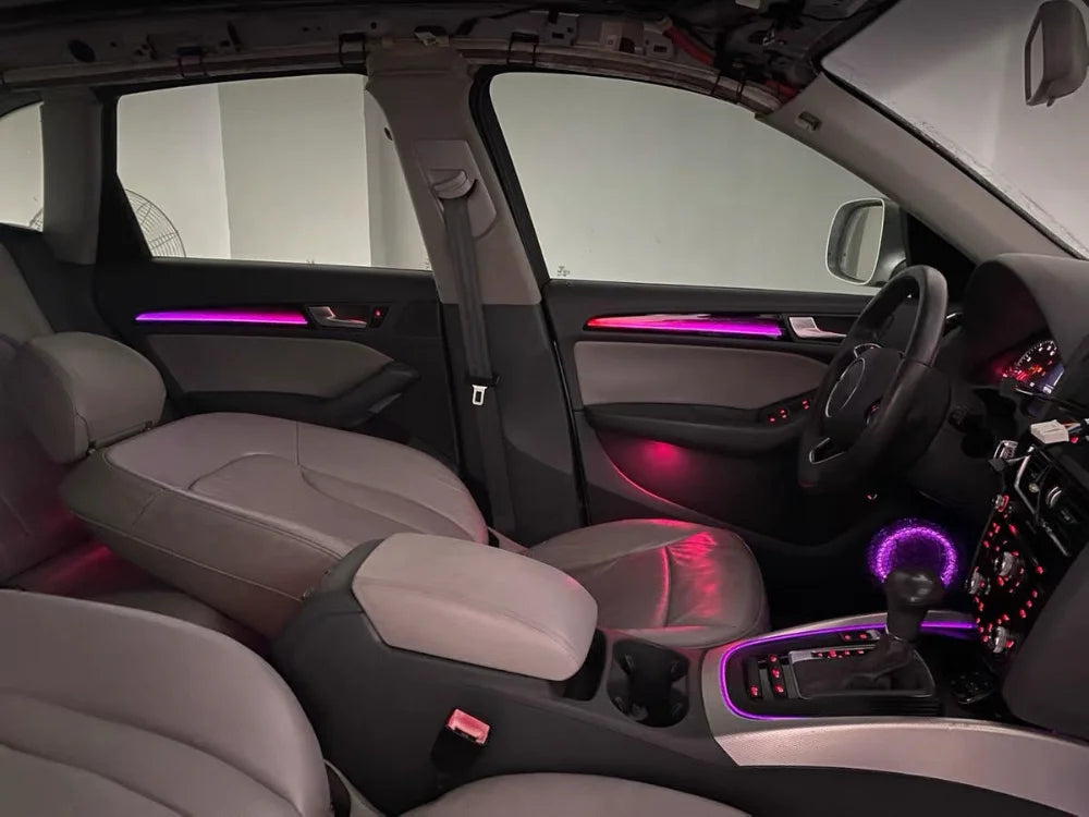 Upgrade 64-color Dynamic Ambient Lighting to 2009-2016 for Audi A4L Car Interior Symphony Rainbow LED Kit