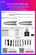 Automotive Inter LED Ambient Light For Honda Fit 2014-2020 64 color dynamic Atmosphere door Panel Lights Button APP control
