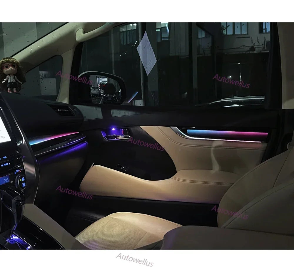 Auto Accessaries64 Color Ambient Light For Toyota Alphard Vellfire Lexus LM 2015-2023 LHD/RHD Car Interior Door Decoration Atmos