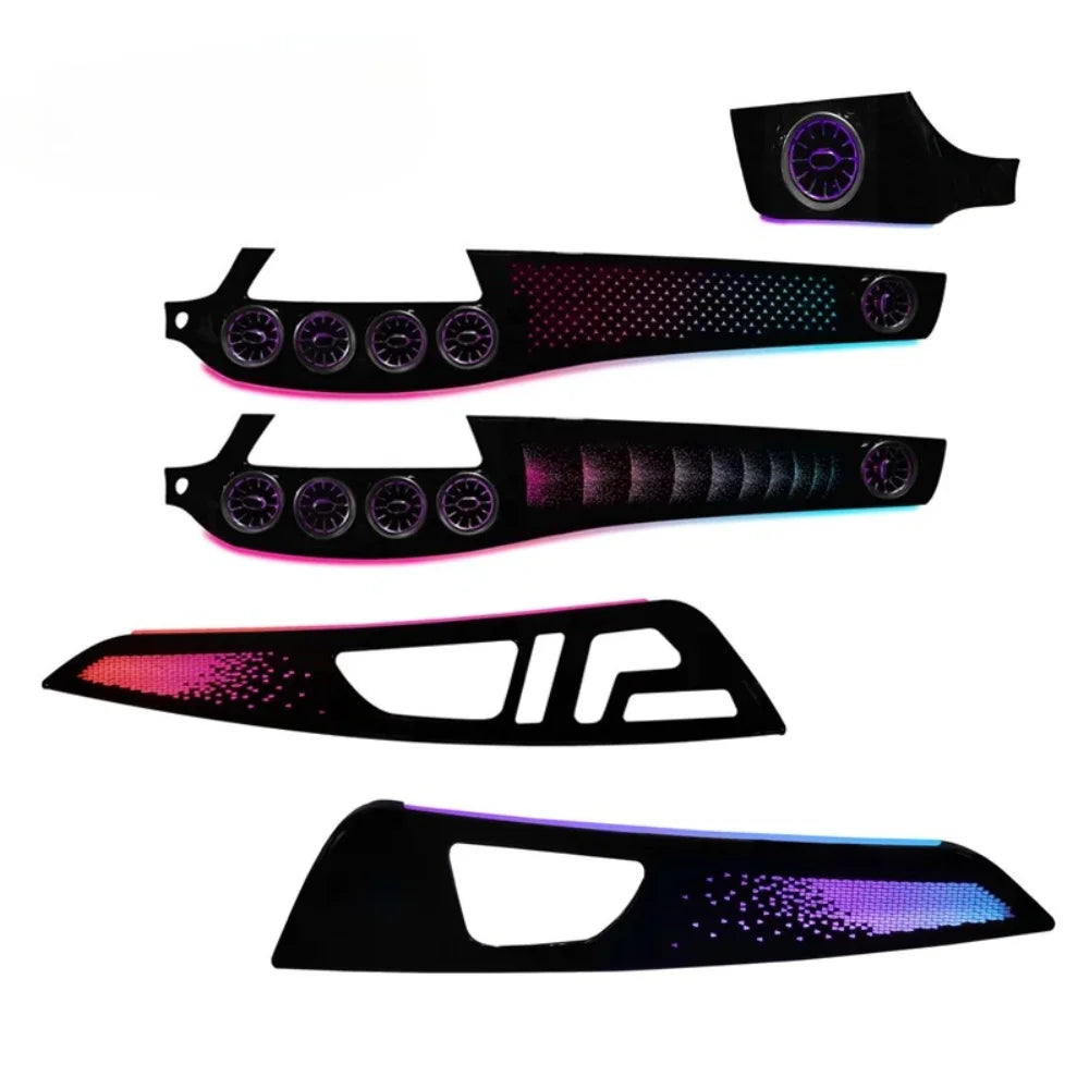 64-color Interior LED Ambient Light For Mercedes-Benz CLS W218 Air Vent Kit Dynamic Atmosphere Light Symphony 2012-2017