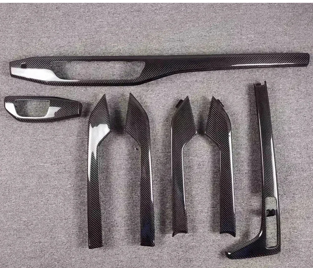 Auto AccessariesCarbon Fiber Sport Style Interior 7-piece Set For Audi B9 PA A4 A5 S4 S5 2017-2022 Interior Decorative Panel Str