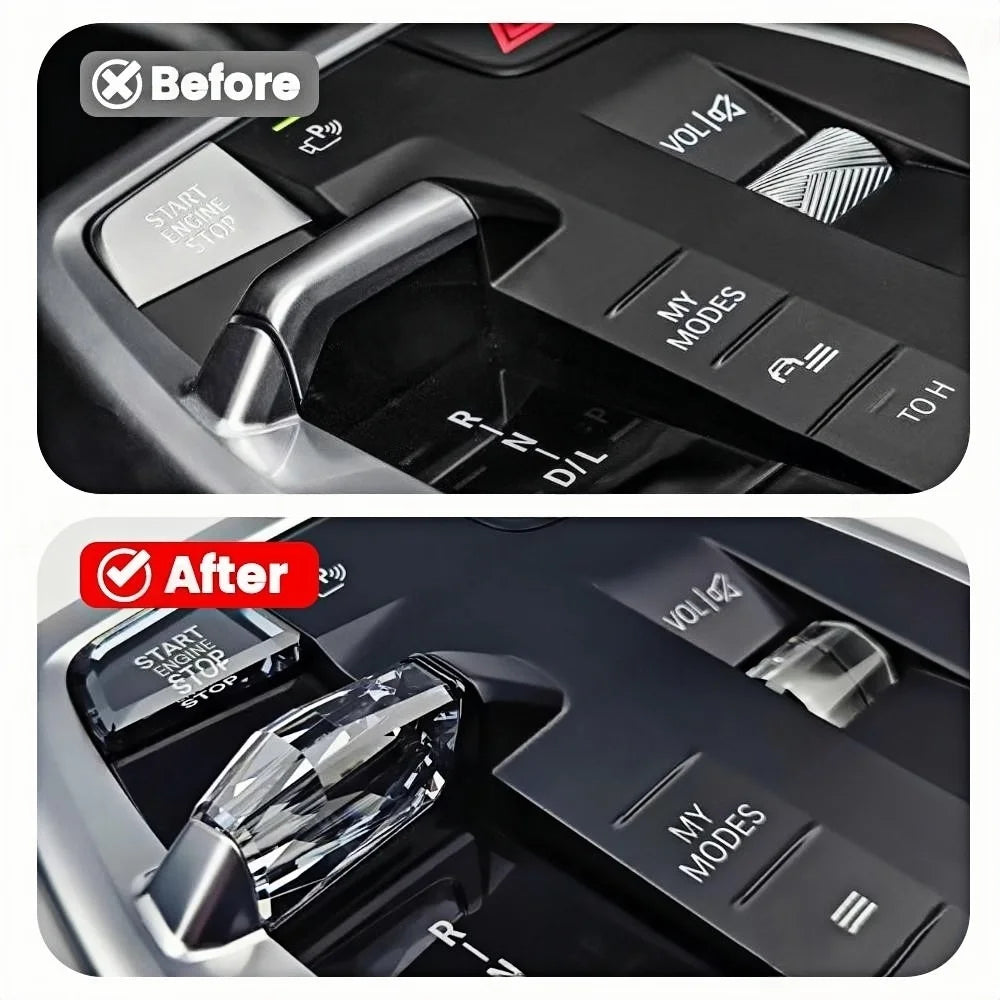 3 Piece Set Crystal Gear Shift Knob Lever For BMW x1 ix1 u1 u12 x2 ix2 u10 Automatic Crystal Gear Handle LHD 2023-2025