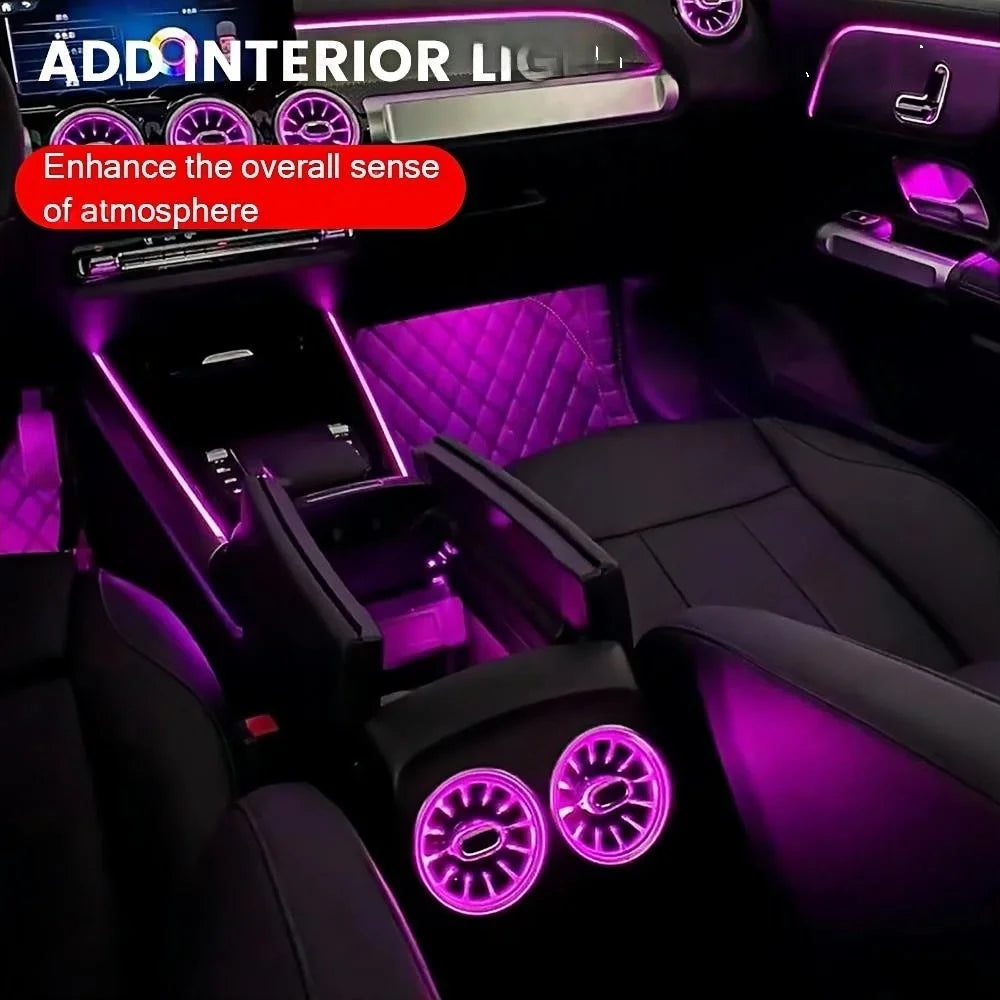 Car Ambient Light For Mercedes-Benz W177 W118 W246 CLA A 64 Colors LED Illuminated Atmosphere Ambient Light Advanced Air Outlet