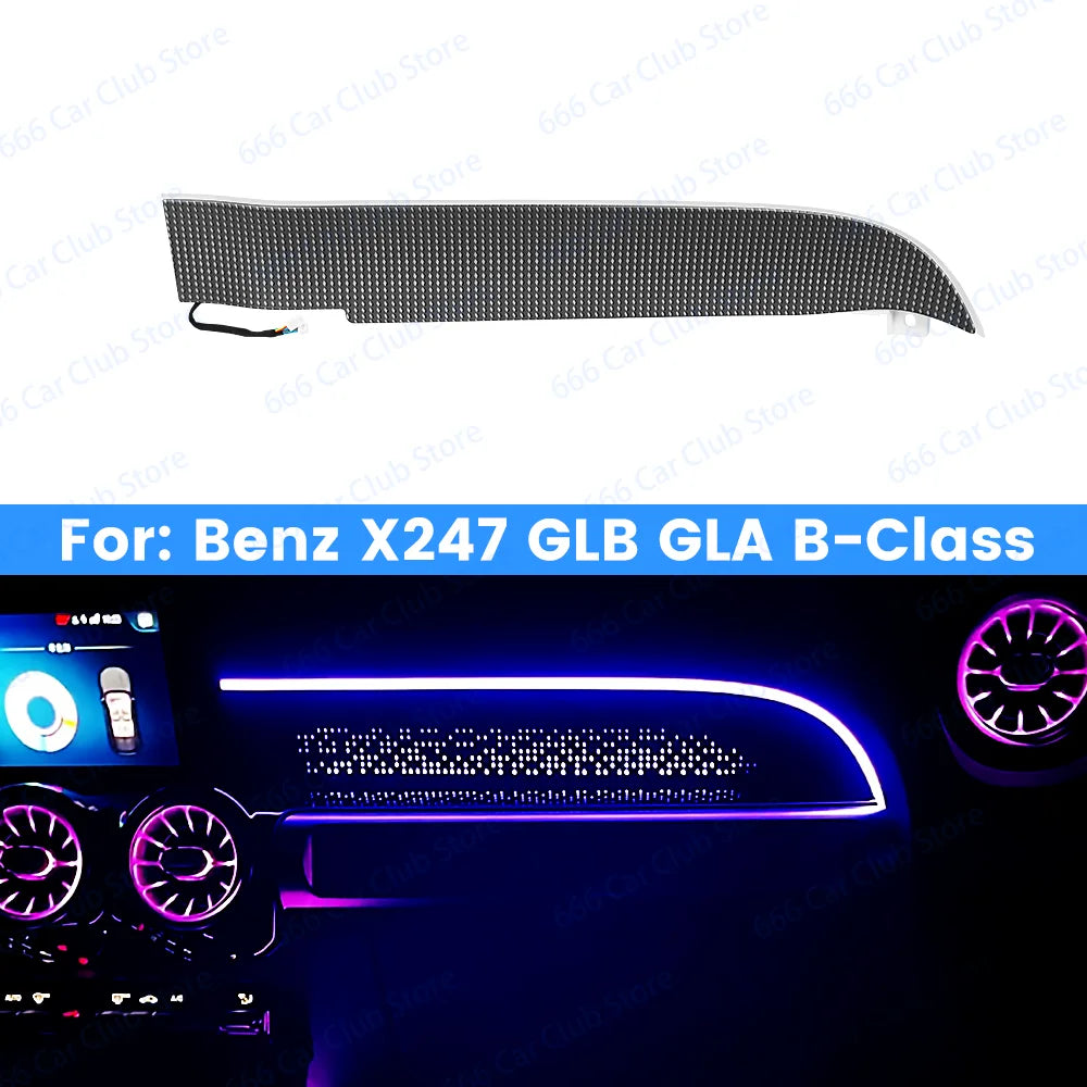 64 Color LED Co Pilot Decorative Panel For Mercedes Benz GLB-Class W247 X247 Automotive Dashboard Decorative Light