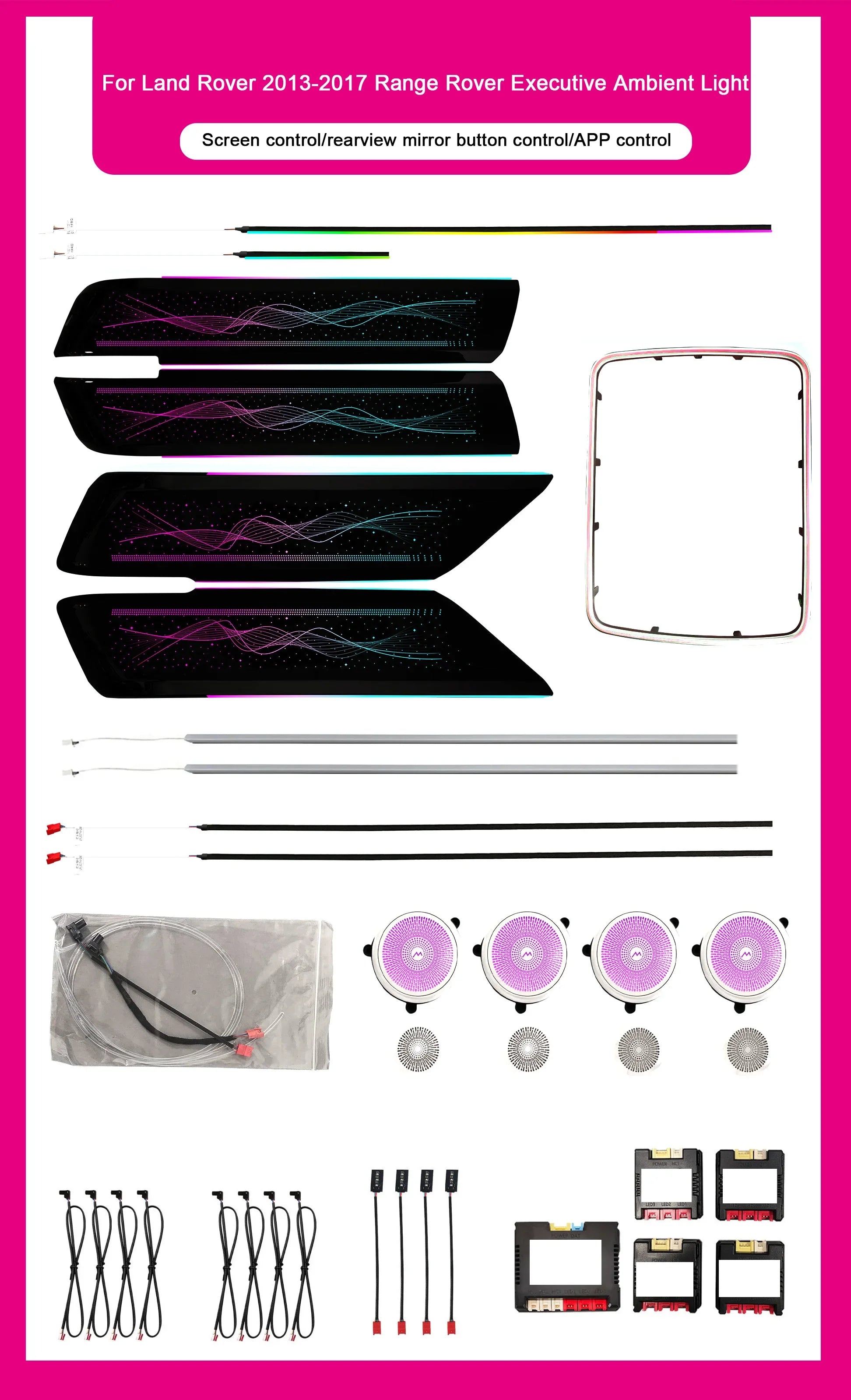 64-color Ambient LED Light For Land Rover Range Rover Sport 2014-2022 Models Symphony Starry Sky Atmosphere Light