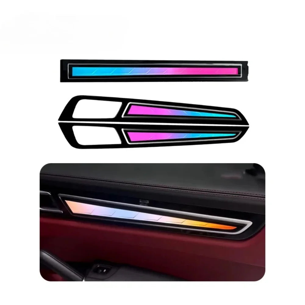 Upgraded 3D Crystal Dynamic Ambient Light 2017-2023 For Porsche Cayenne Symmetry Rainbow Car Interior Atmosphere Light