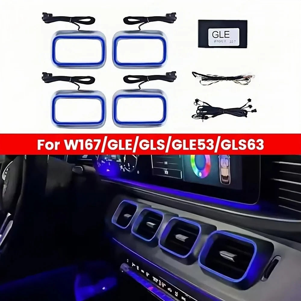 64 Colour LED Roof Ambient Light for Mercedes Benz  GLE GLS W167 GLE53 GLS63 2020-2025 Car Roof Panoramic Skylight Ambient Refit