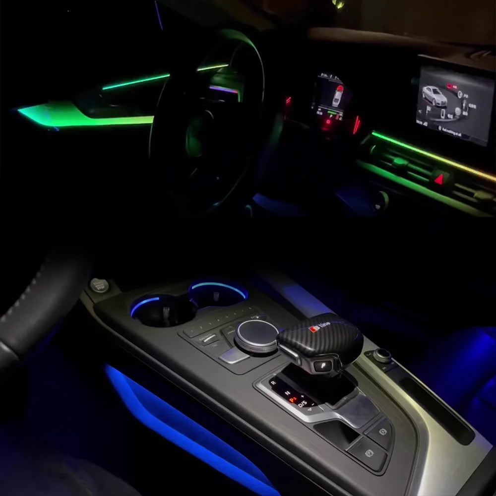 High-Quality 64 Color LED Dynamic Ambient Lighting For 2017-2024 Audi Two Door A5 Interior Decoration Car Atmosphere Light