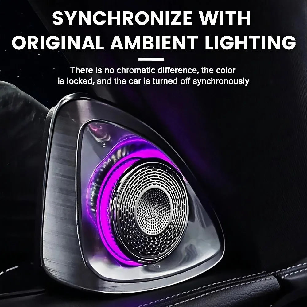 4D Rotating Tweeter Speaker 3/64 Colors Car Treble Horn Tuning For Mercedes Benz C-class Coupe 2 doors Car Decorative Lamp Refit