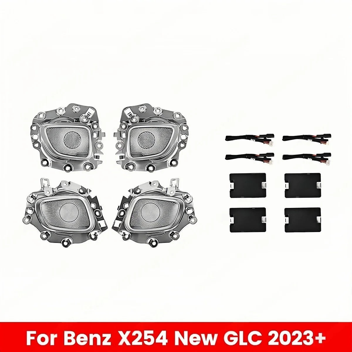 For Benz C-Class W206 2022 Car 64 Colors Led Dashboard Door Atmosphere Lamp Air Vent Outlet Nozzle Tweeter Ambient Light