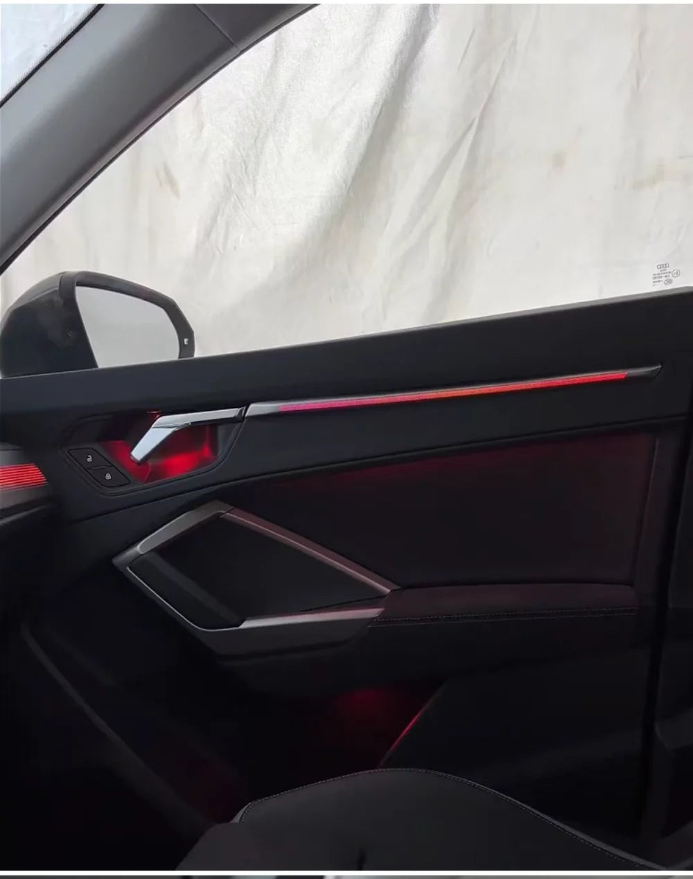 Automotive Inter LED Ambient Light For Audi Q3 2019-2024 OEM 29 Leds Matte Silver Star River Rainbow Kit Screen  APP control