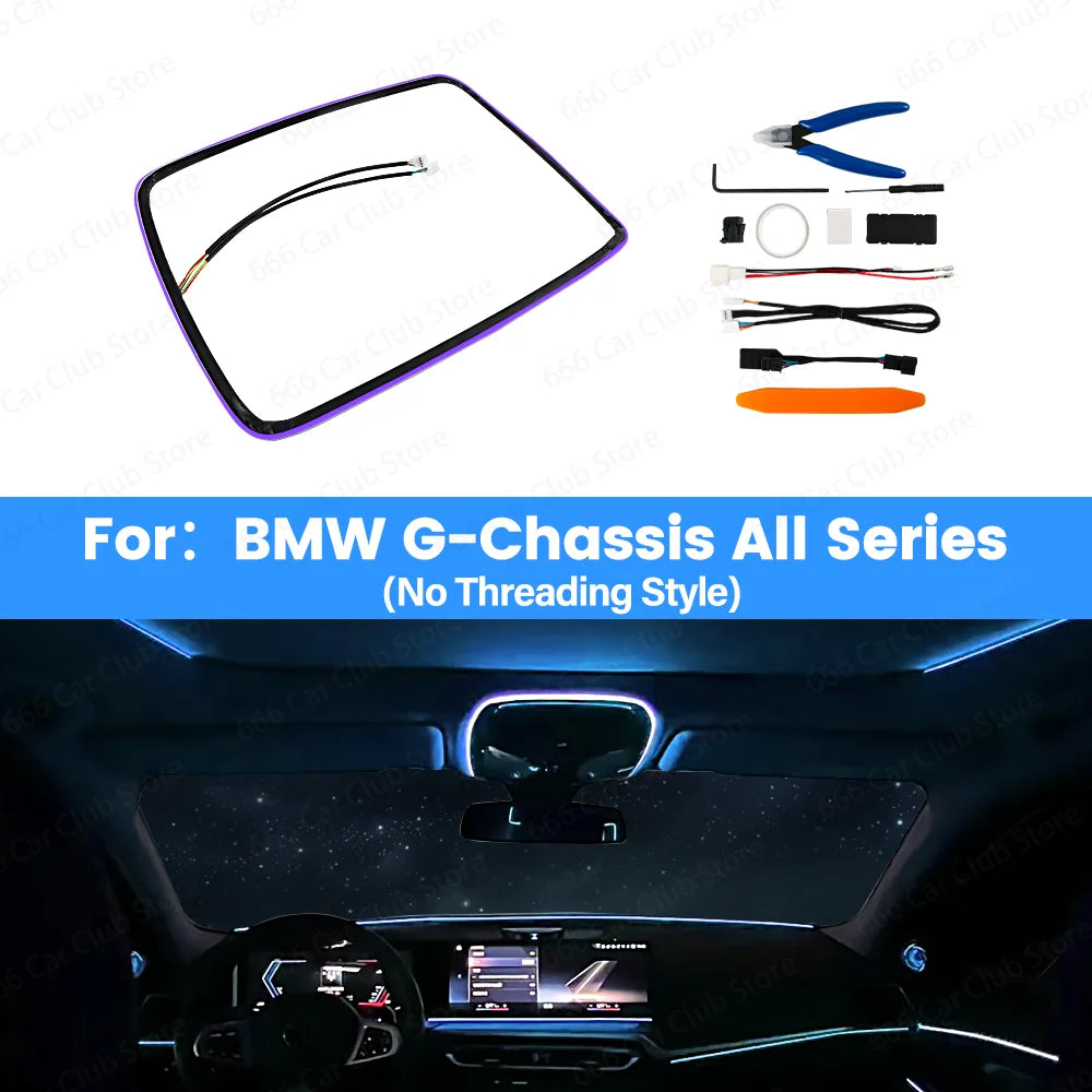 11 Color LED Center Console Ambient Light for BMW 5/6 Series X3 X4 iX3 G30 G31 G32 G01 G02 G08 Adjustable Mood Lighting