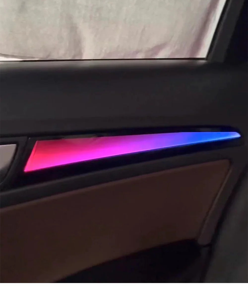 Auto AccessariesDecorative Door Speaker Cover Panel Atmosphere Lighting For Audi A4 2006-2016 LED Lamp Car Ambient Light Illumin