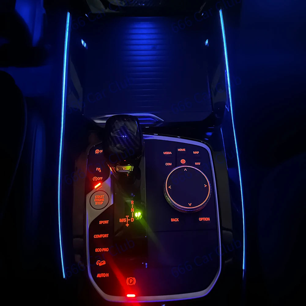11 Colours Center Console Light For BMW X3 X4 G01 G02 IX3 2022-2024 Car LED Saddle Decorative Lamp Ambient Light Accessory Refit