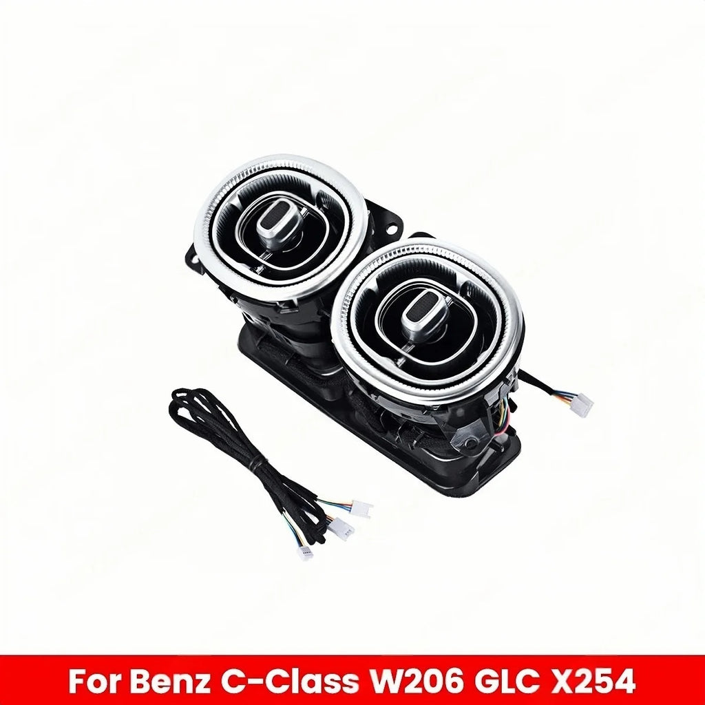 64 Color Led For Mercedes Benz W206 C-Class GLC X254 Interior Accessories Turbine Nozzle Rear Air Vent Ambient Light
