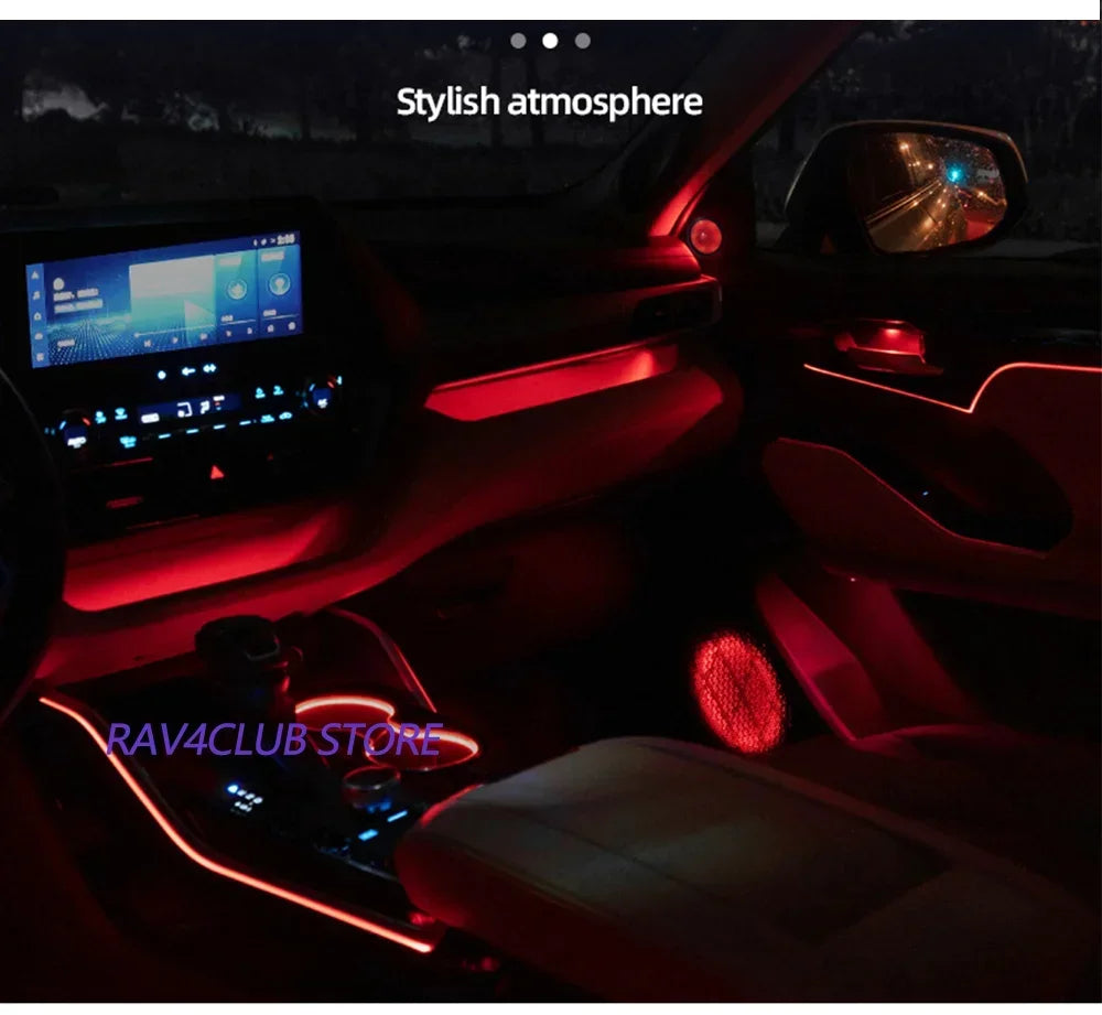 Auto Accessaries1:1 Mold Panel Atmosphere Light For Toyota Highlander 2022 2023 Dynamic Ambient Light Automotive LED Interior Sa