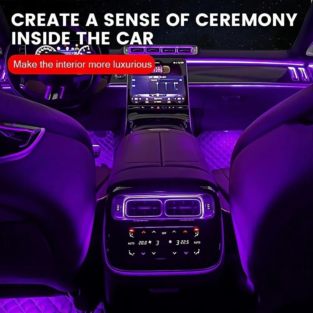 64 Colors LED Air Vents Outlet Panel Cover Instrument Cover Car Accessories Vent Ambient Light For Mercedes Benz S-Class W223