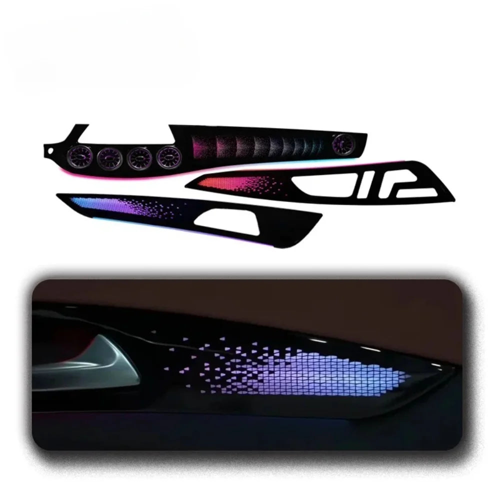 64 Color Interior Ambient Lighting For Mercedes-Benz CLS W218 2012-2017 Air Vent Kit Car LED Lights For Decoration Upgrade