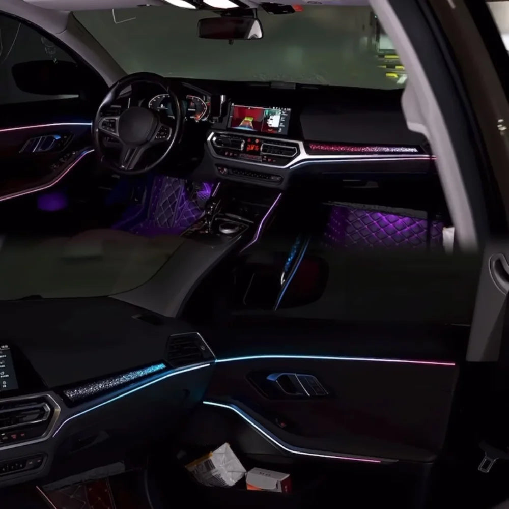 64-Color Dynamic Starry Car Ambient Light for BMW 3 Series G20 2020-2022 LHD/RHD LED Interior Atmosphere Lighting Systems